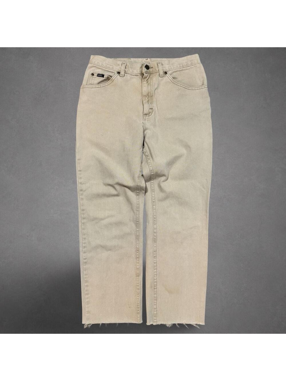 Lee Beige Denim Jeans Size 33x34